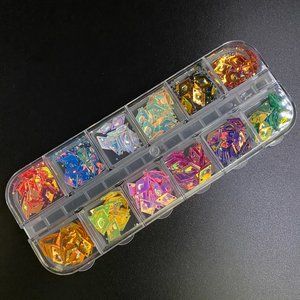 Diamond Shape Nail Art Glitter Flakes 3D